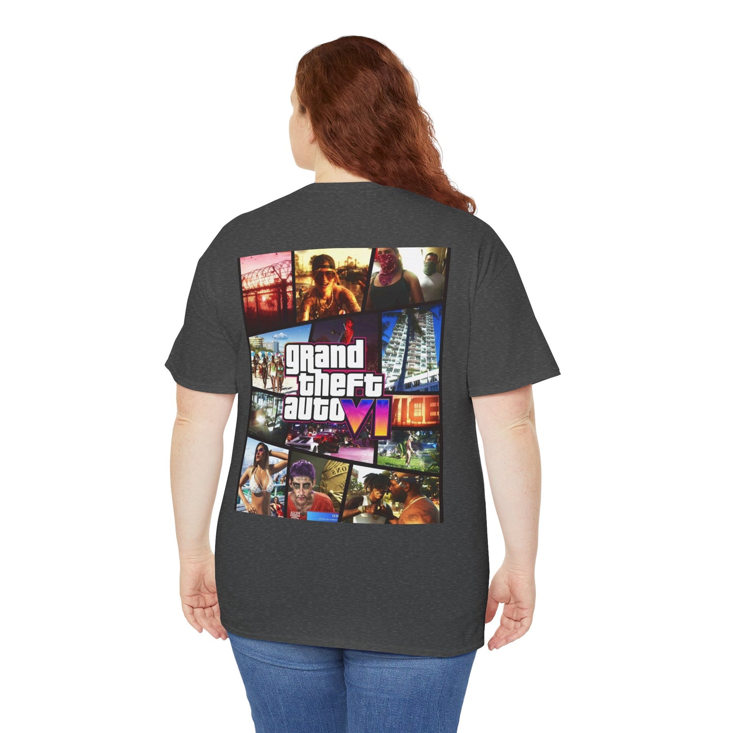 Vice City 6 Legends Tee – Duo Drop Unisex Heavy Cotton Tee, Gamer Shirt, Video Game Apparel, Retro Gaming Merchandise, Unique Gift for Gamers