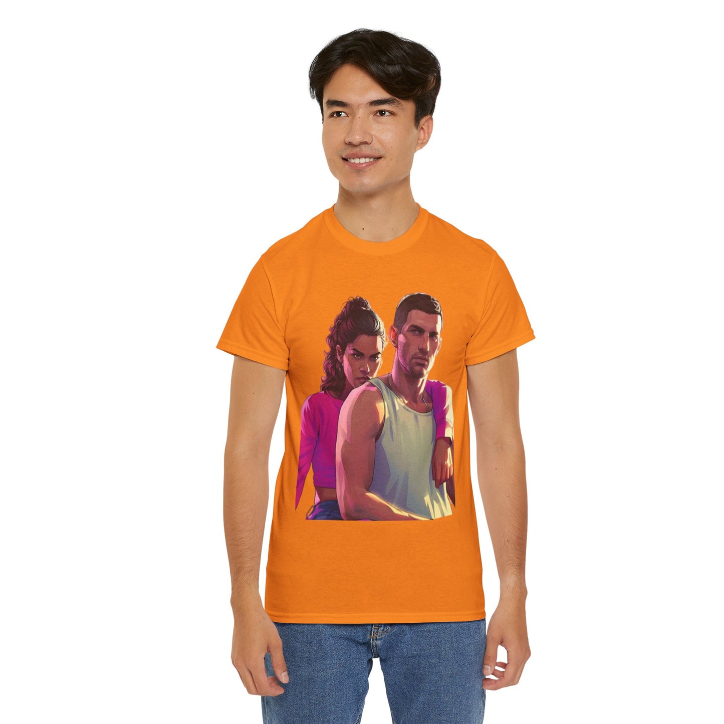 Vice City 6 Legends Tee – Duo Drop Unisex Heavy Cotton Tee, Gamer Shirt, Video Game Apparel, Retro Gaming Merchandise, Unique Gift for Gamers
