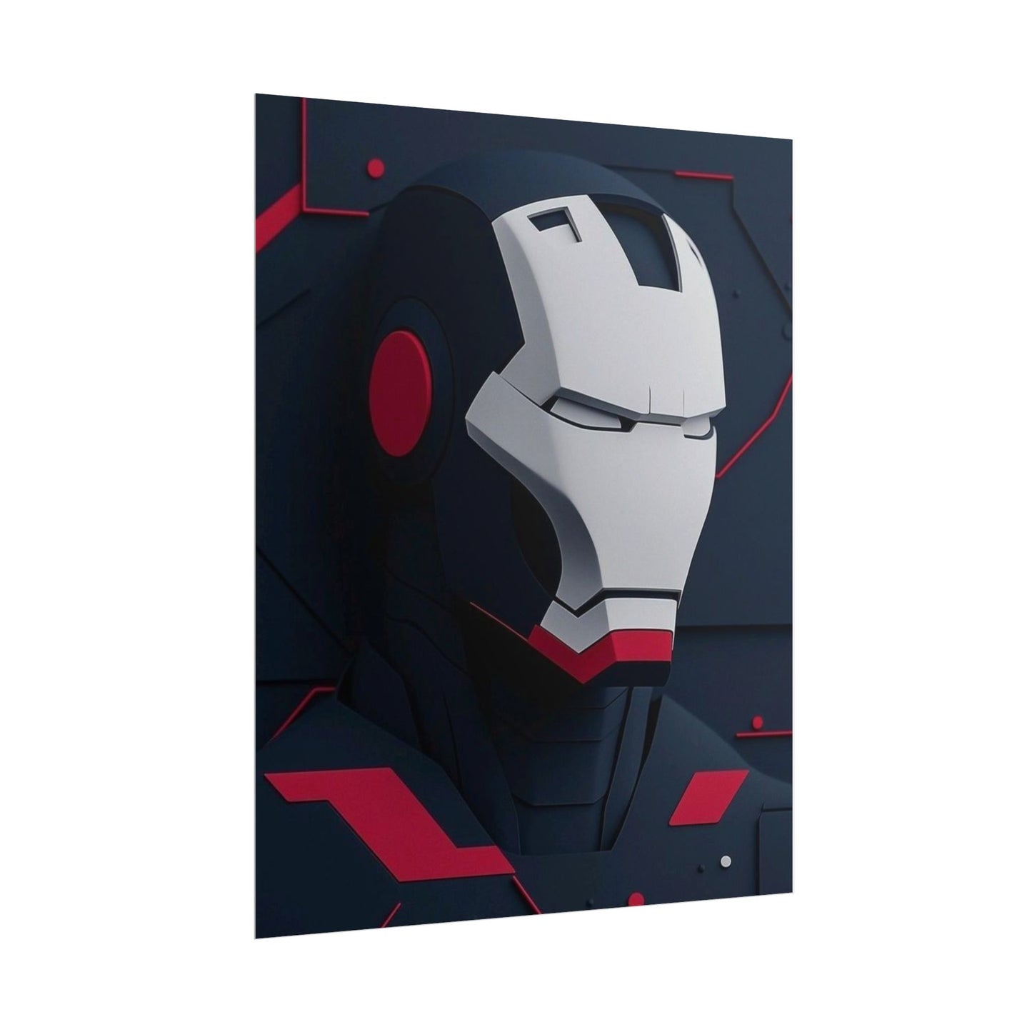 Stylish Wall Art Poster, Modern Home Decor, Geeky Art, Iron-themed Poster, Gift for Fans, Man Cave Decor