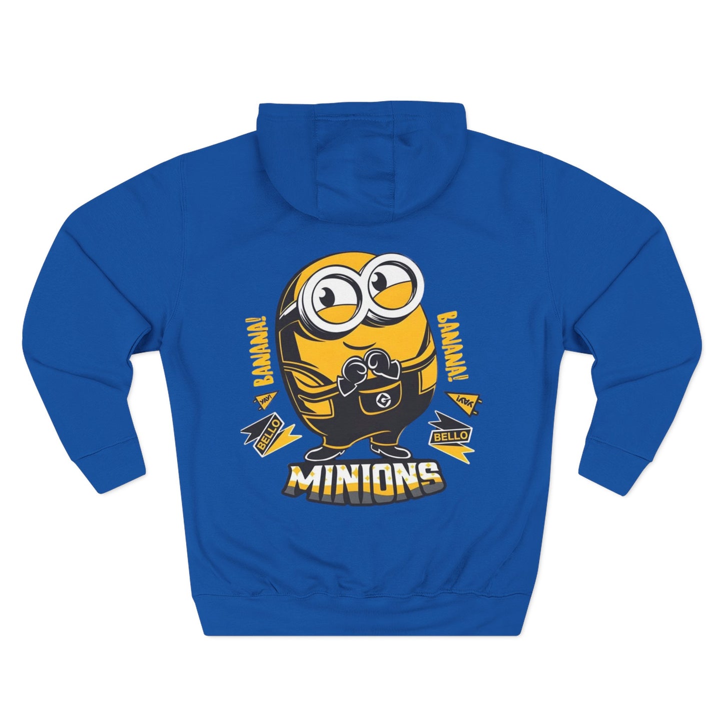 Minions Fleece Hoodie | Cozy Cartoon Sweatshirt, Gifts for Kids, Movie Buffs, Fun Lounging Apparel, Birthday Present, Holiday Gift