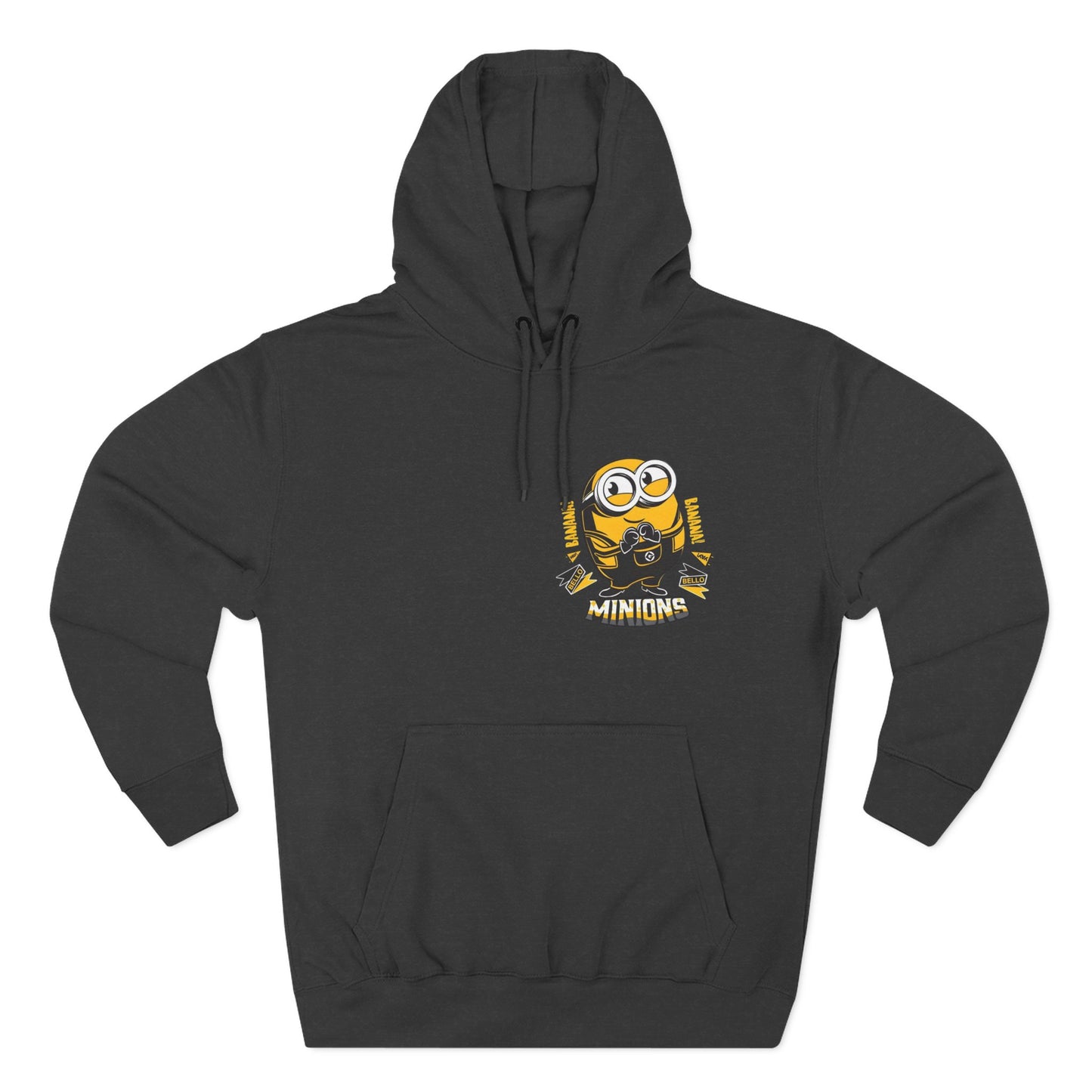 Minions Fleece Hoodie | Cozy Cartoon Sweatshirt, Gifts for Kids, Movie Buffs, Fun Lounging Apparel, Birthday Present, Holiday Gift