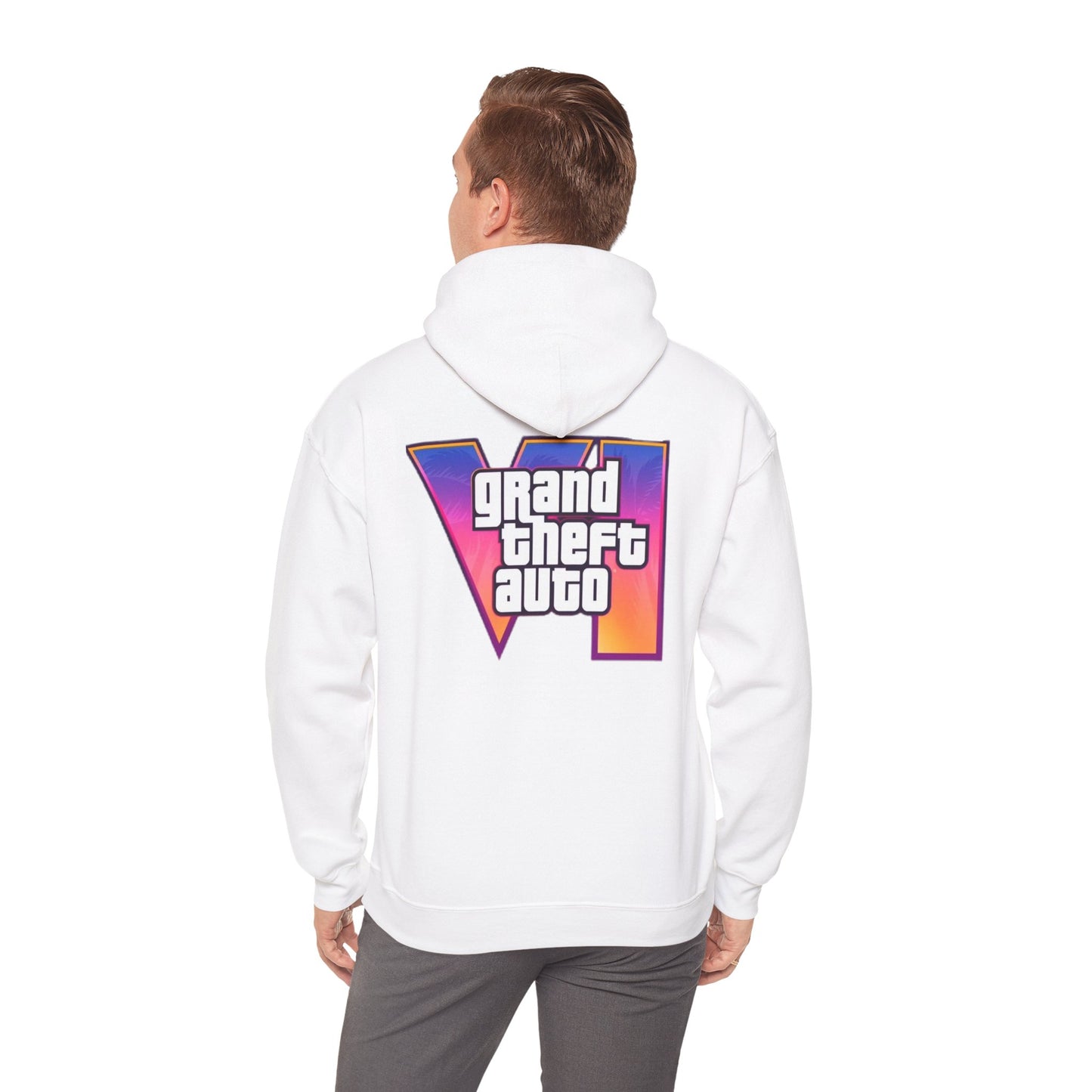 Gamer Hooded Sweatshirt | Unisex Heavy Blend™ | Retro Gaming Apparel, Gamer Gift, Video Game Hoodie, Grand Theft Auto Merch, Casual Wear