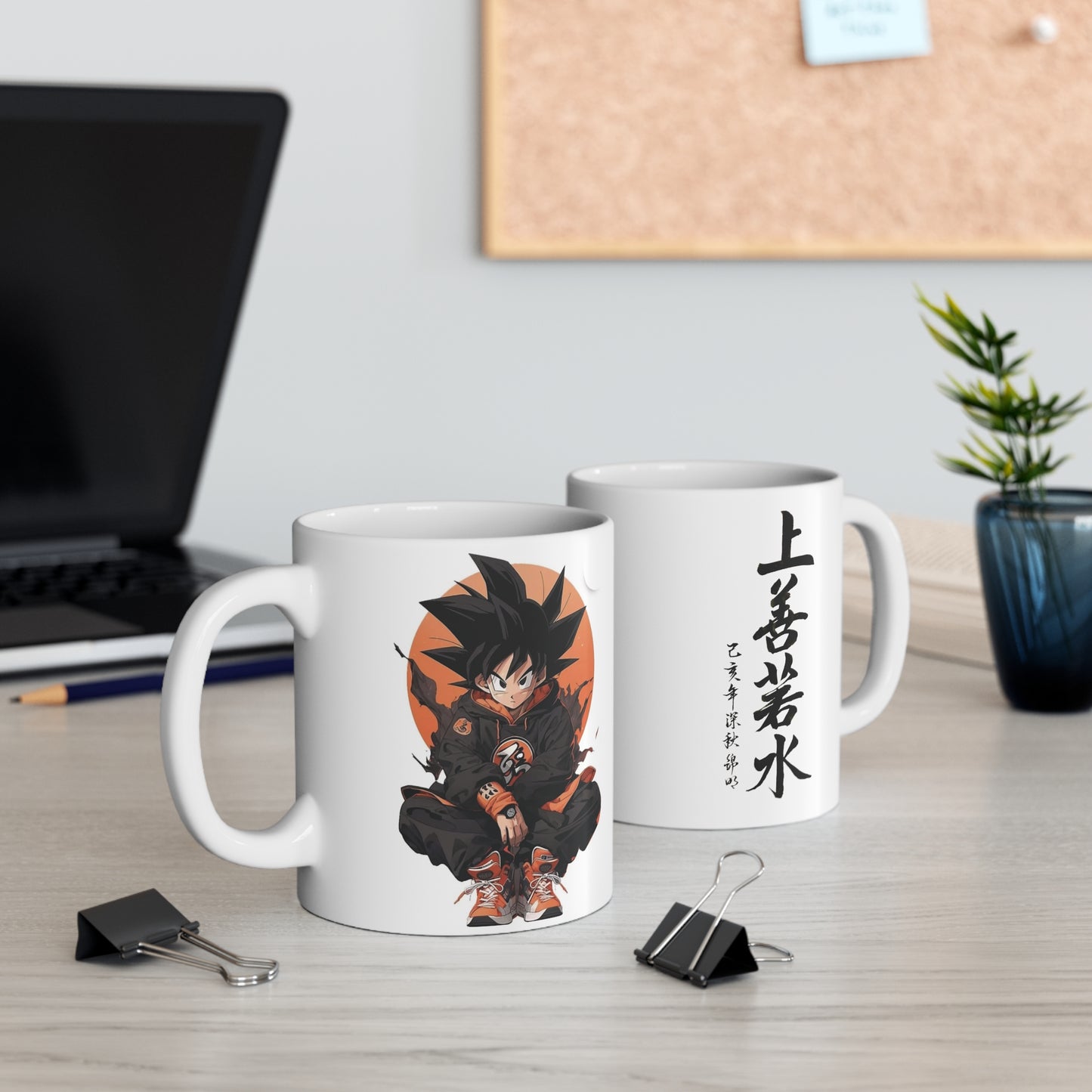 Anime Character Mug, Goku Inspired Coffee Cup, Gift for Anime Lovers, Unique Collectible, Daily Use Mug
