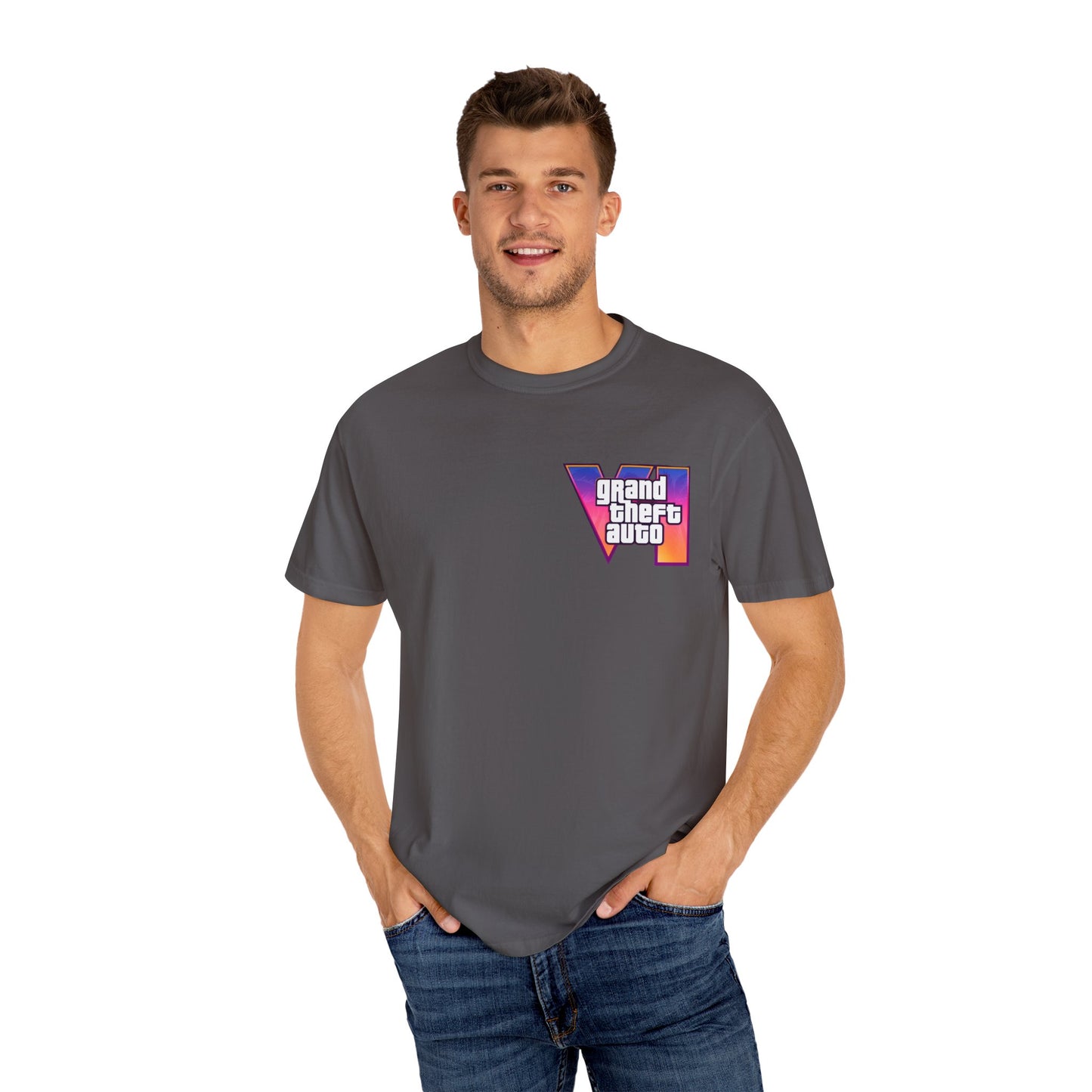 VICE CITY 6 VI Unisex T-Shirt - Gamer Tee, Video Game Gift, Casual Wear, Birthday Present, Graphic Tee