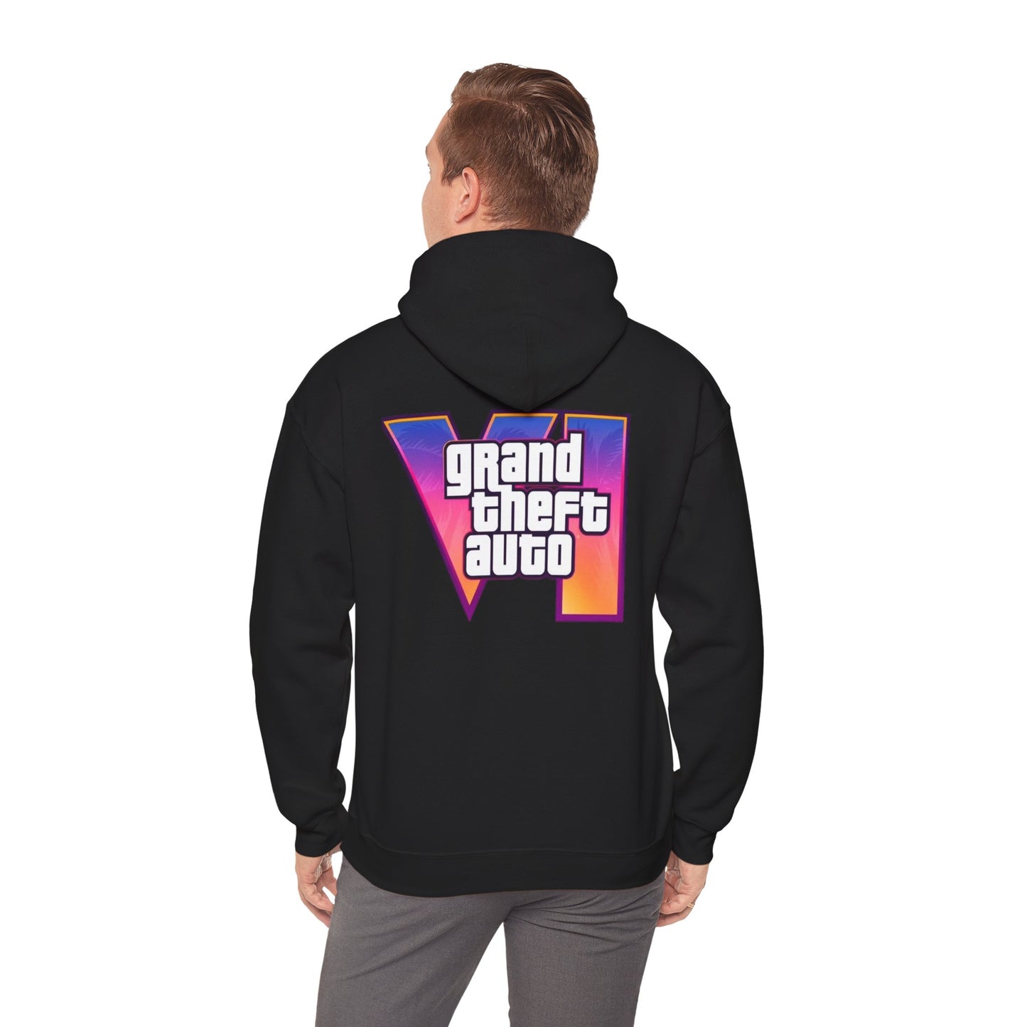 Gamer Hooded Sweatshirt | Unisex Heavy Blend™ | Retro Gaming Apparel, Gamer Gift, Video Game Hoodie, Grand Theft Auto Merch, Casual Wear