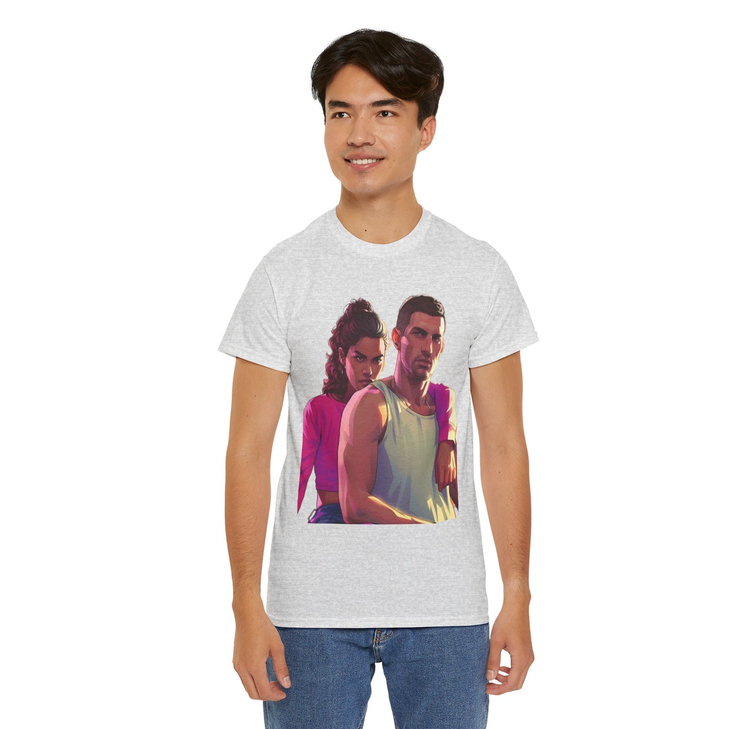 Vice City 6 Legends Tee – Duo Drop Unisex Heavy Cotton Tee, Gamer Shirt, Video Game Apparel, Retro Gaming Merchandise, Unique Gift for Gamers