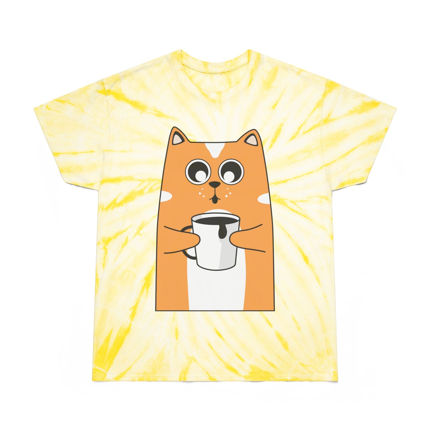 Tie-Dye Cat Tee - Fun & Vibrant Graphic T-Shirt, Summer Style, Gift for Cat Lovers, Unique Tie-Dye Apparel, Casual Wear