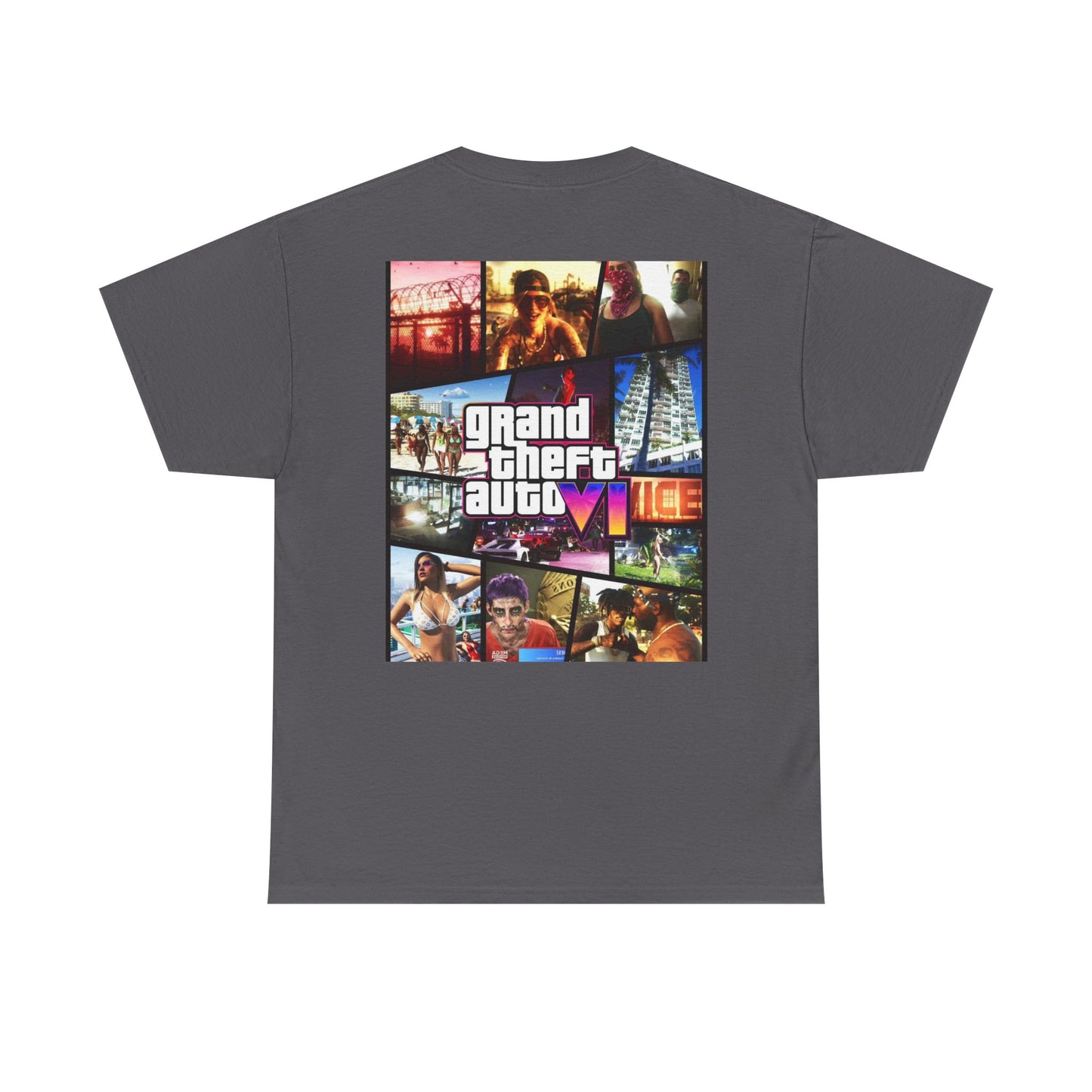 Vice City 6 Legends Tee – Duo Drop Unisex Heavy Cotton Tee, Gamer Shirt, Video Game Apparel, Retro Gaming Merchandise, Unique Gift for Gamers
