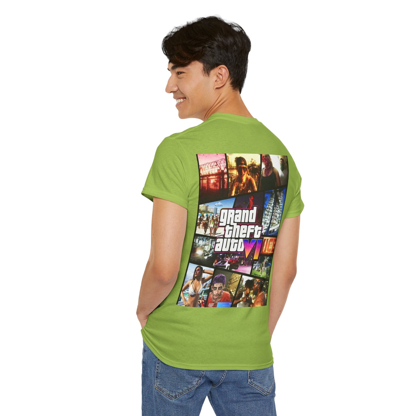 Vice City 6 Legends Tee – Duo Drop Unisex Heavy Cotton Tee, Gamer Shirt, Video Game Apparel, Retro Gaming Merchandise, Unique Gift for Gamers