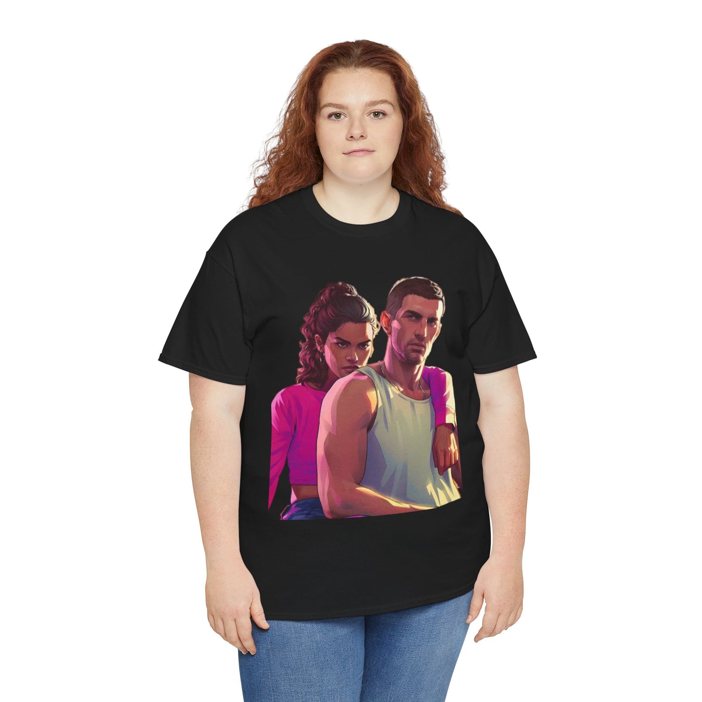 Vice City 6 Legends Tee – Duo Drop Unisex Heavy Cotton Tee, Gamer Shirt, Video Game Apparel, Retro Gaming Merchandise, Unique Gift for Gamers