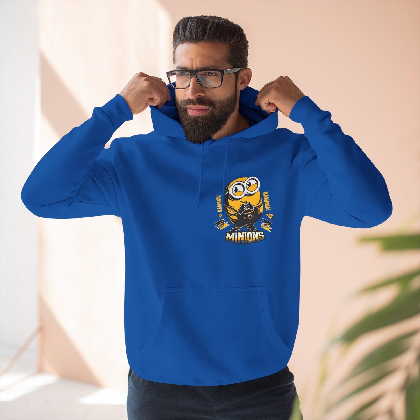 Minions Fleece Hoodie | Cozy Cartoon Sweatshirt, Gifts for Kids, Movie Buffs, Fun Lounging Apparel, Birthday Present, Holiday Gift