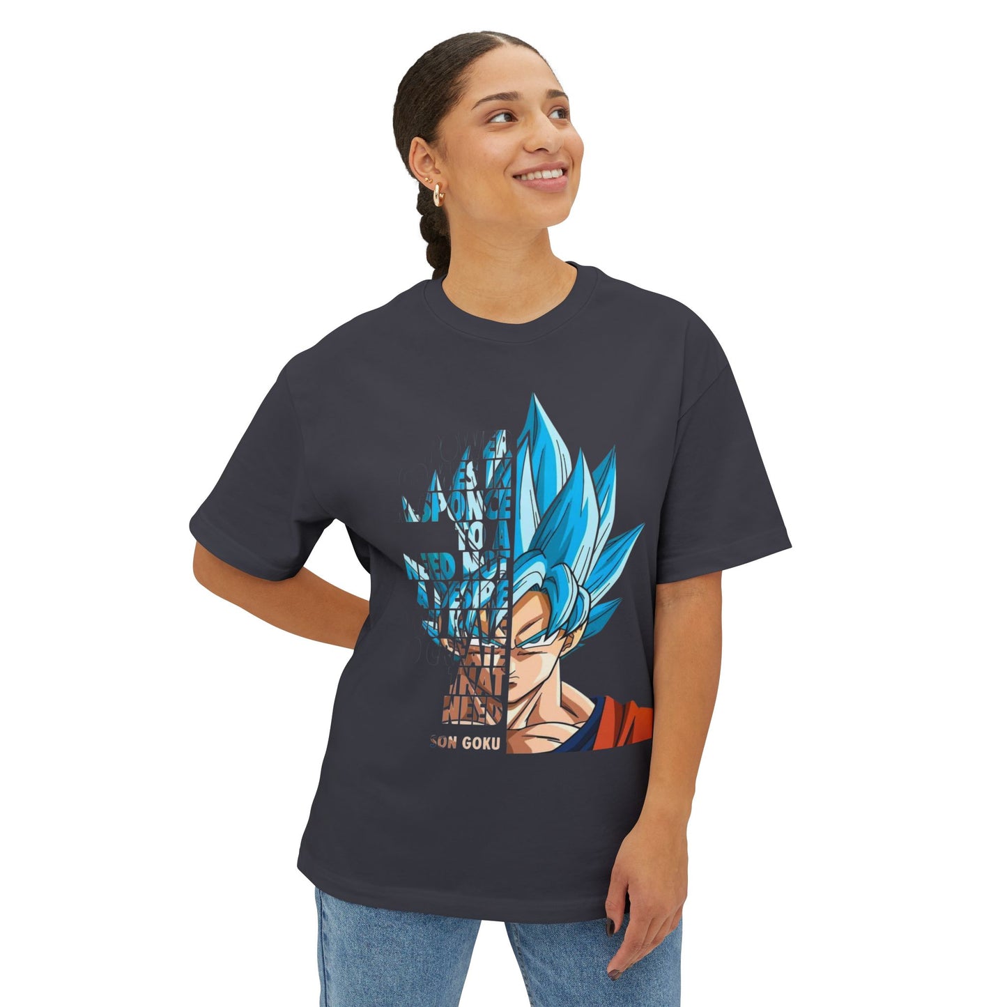 Bold Graphic Tee with Anime Design, Unisex Oversized T-Shirt, Anime Merch, Casual Wear, Fan Apparel