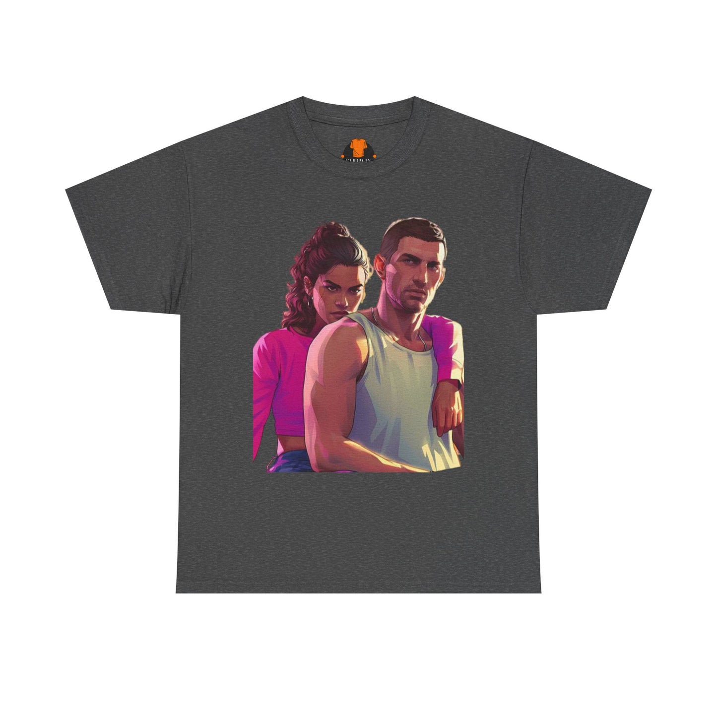 Vice City 6 Legends Tee – Duo Drop Unisex Heavy Cotton Tee, Gamer Shirt, Video Game Apparel, Retro Gaming Merchandise, Unique Gift for Gamers