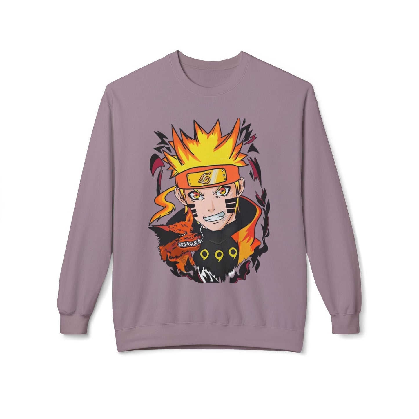 Naruto Inspired Unisex Crewneck Sweatshirt, Anime Sweatshirt, Gift for Fans, Cozy Fleece Pullover, Streetwear, Geek Aesthetic