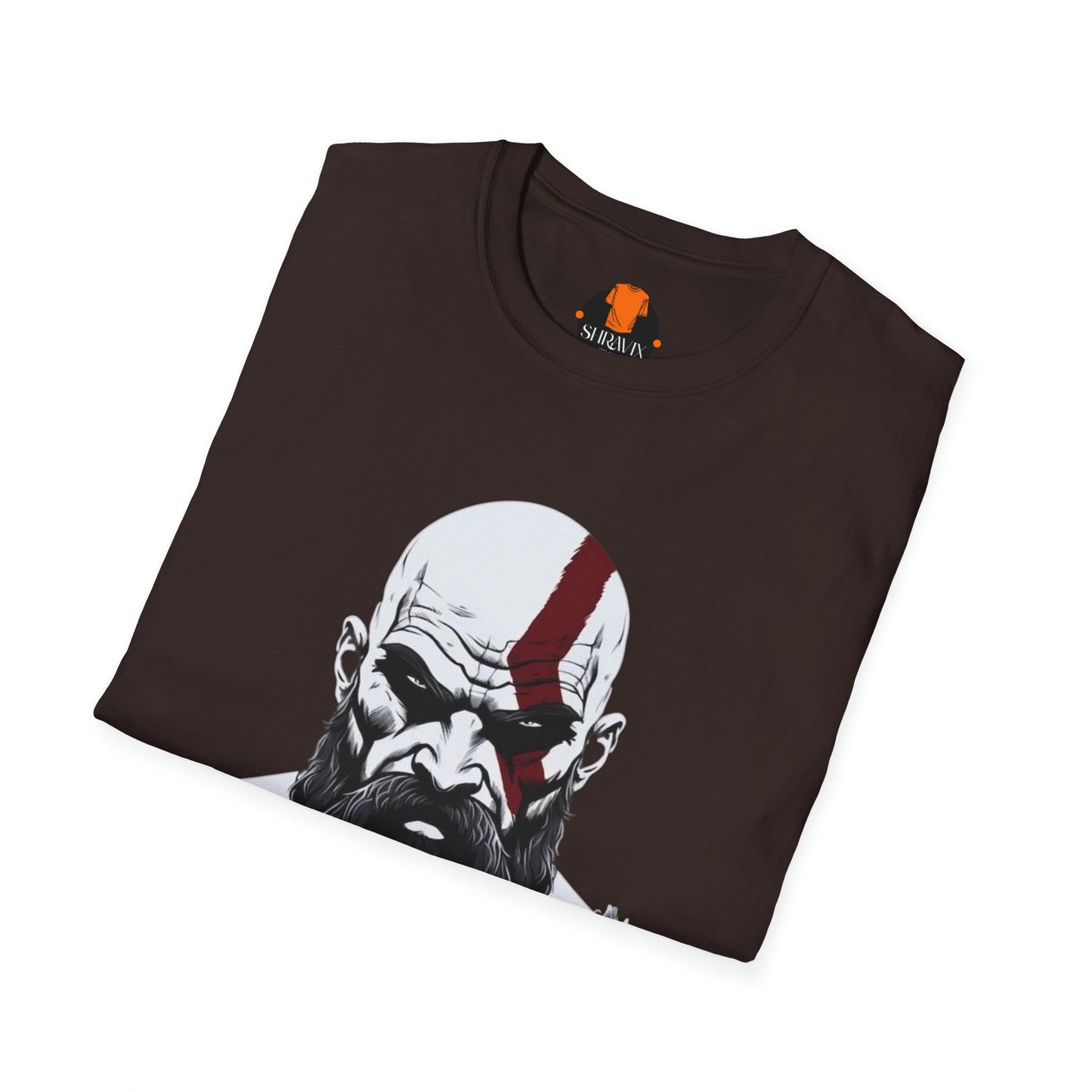 Kratos Inspired Unisex Softstyle T-Shirt, Gaming Tee, Geek Wear, Men's Graphic Tee, Gift for Gamers, Birthday Present, Casual Wear