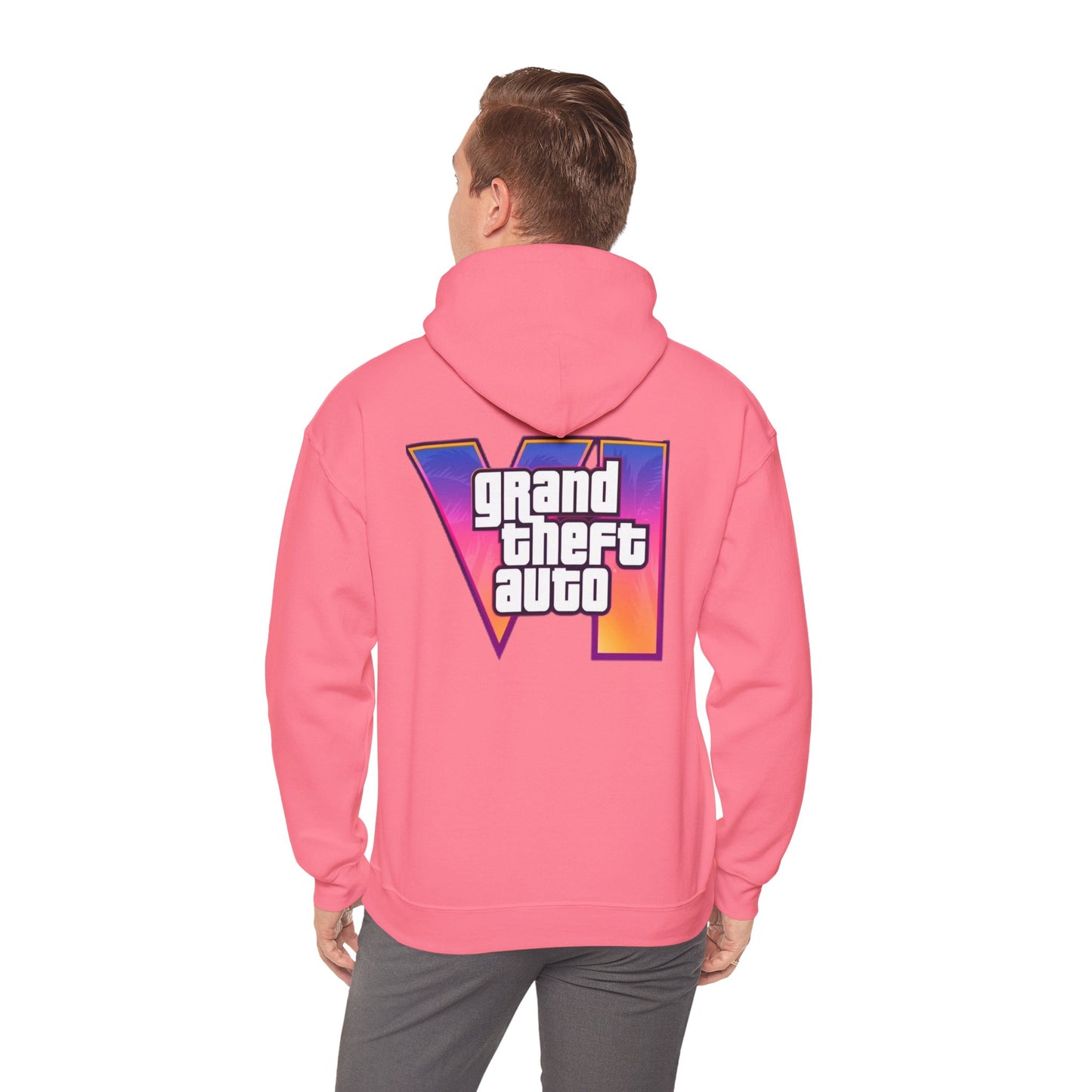 Gamer Hooded Sweatshirt | Unisex Heavy Blend™ | Retro Gaming Apparel, Gamer Gift, Video Game Hoodie, Grand Theft Auto Merch, Casual Wear