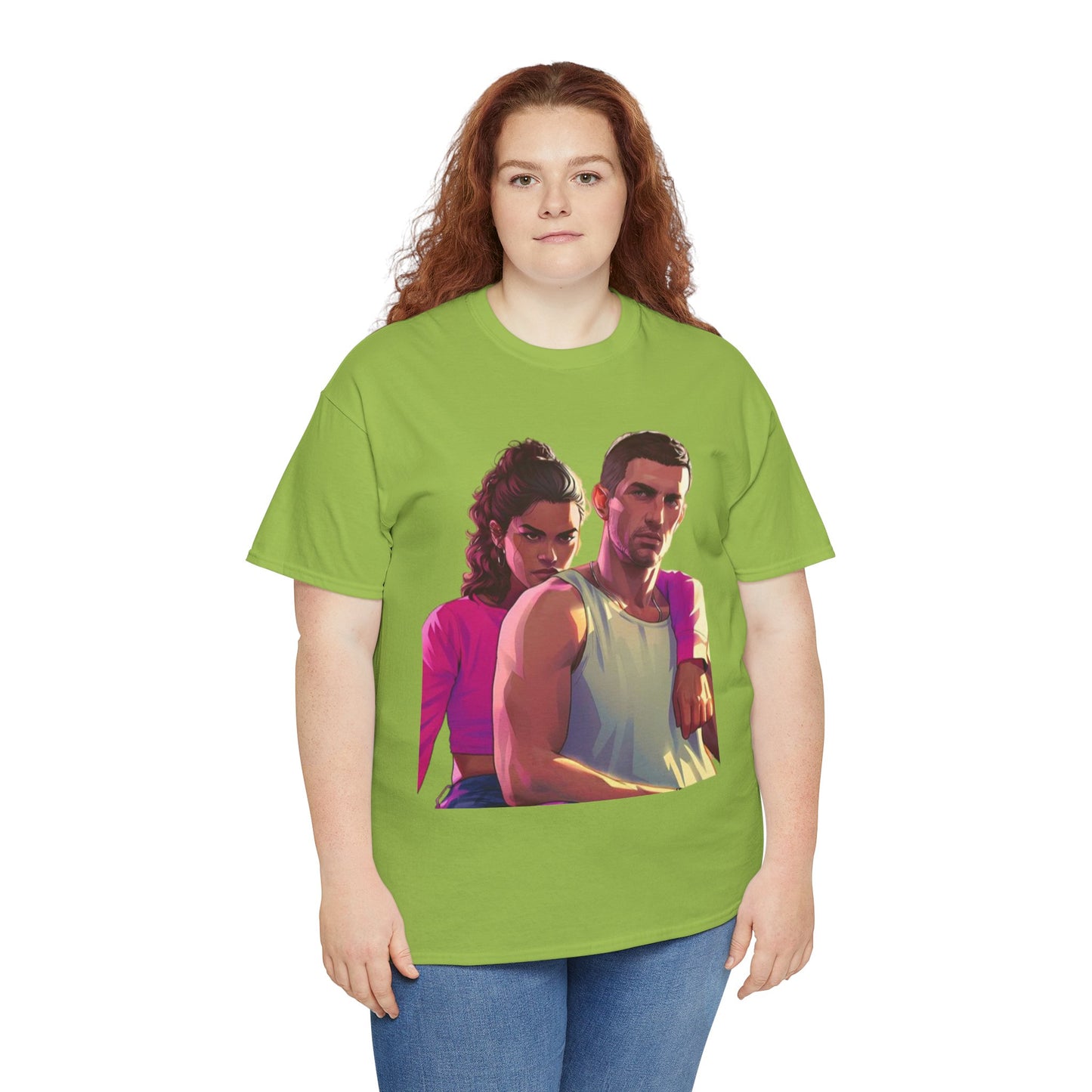 Vice City 6 Legends Tee – Duo Drop Unisex Heavy Cotton Tee, Gamer Shirt, Video Game Apparel, Retro Gaming Merchandise, Unique Gift for Gamers