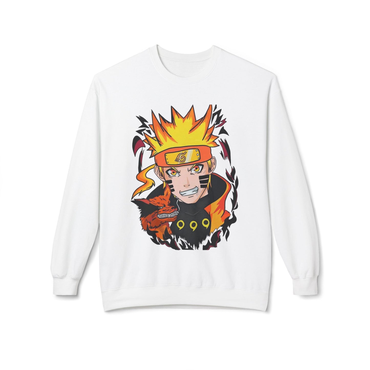 Naruto Inspired Unisex Crewneck Sweatshirt, Anime Sweatshirt, Gift for Fans, Cozy Fleece Pullover, Streetwear, Geek Aesthetic