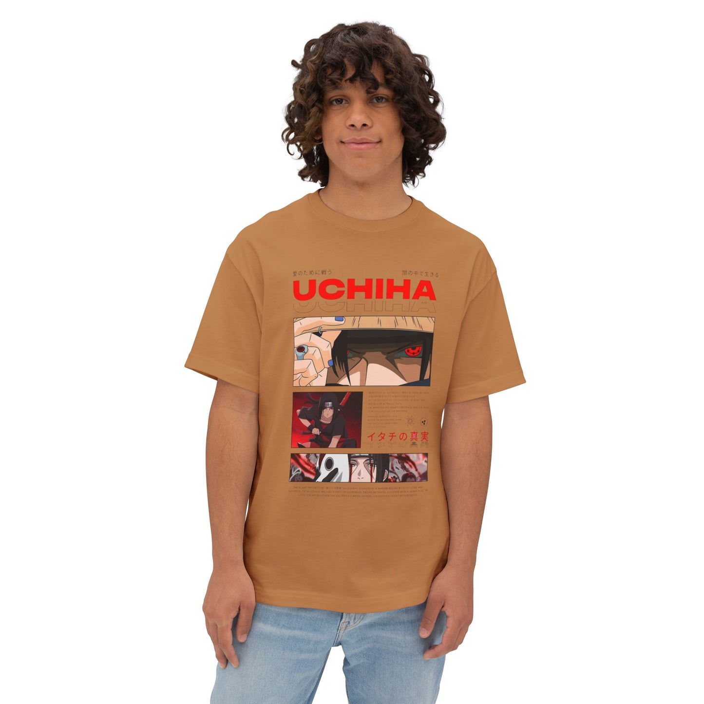 Stylish Uchiha Unisex Oversized Boxy Tee, Anime Fashion Shirt, Casual Wear for Fans, Anime Gift, Streetwear, Graphic Tee
