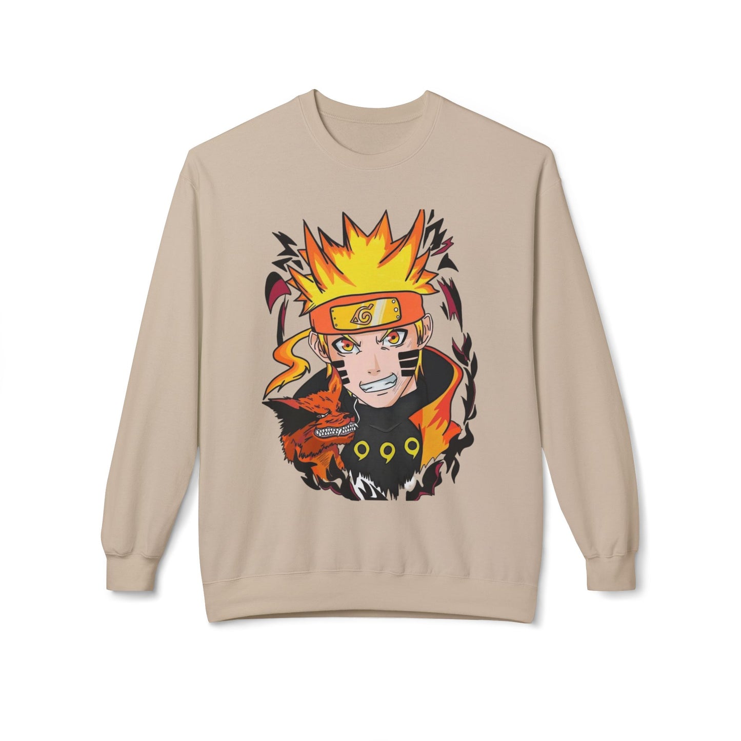 Naruto Inspired Unisex Crewneck Sweatshirt, Anime Sweatshirt, Gift for Fans, Cozy Fleece Pullover, Streetwear, Geek Aesthetic