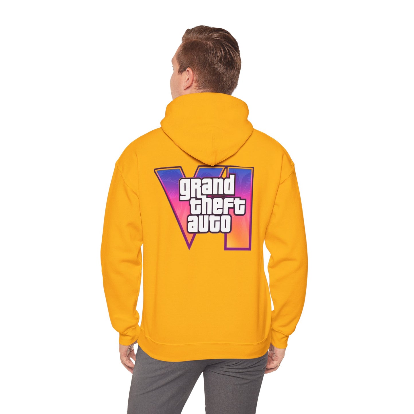 Gamer Hooded Sweatshirt | Unisex Heavy Blend™ | Retro Gaming Apparel, Gamer Gift, Video Game Hoodie, Grand Theft Auto Merch, Casual Wear