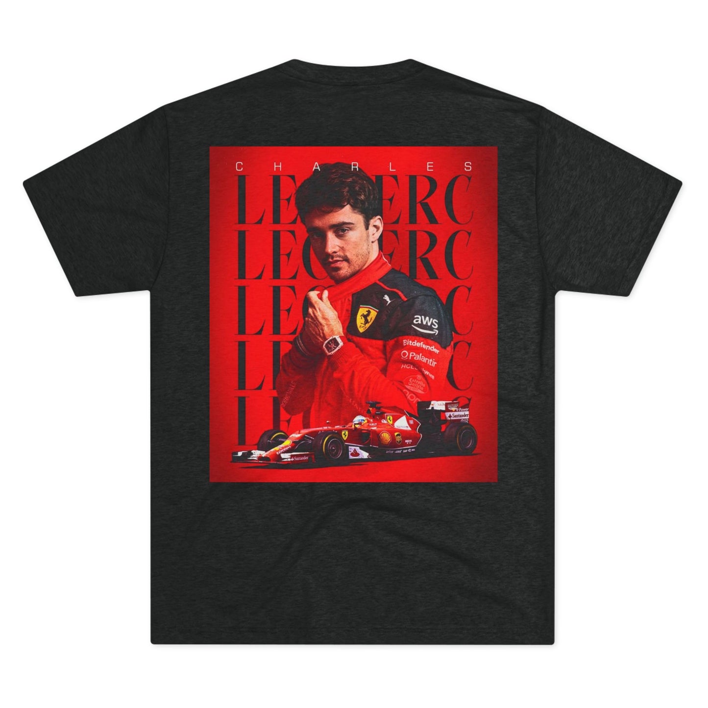 Charles Leclerc Graphic Shirt, Car Racing Gift, Motorsports Apparel, Sports Enthusiast Top, Unique Race Day Tee
