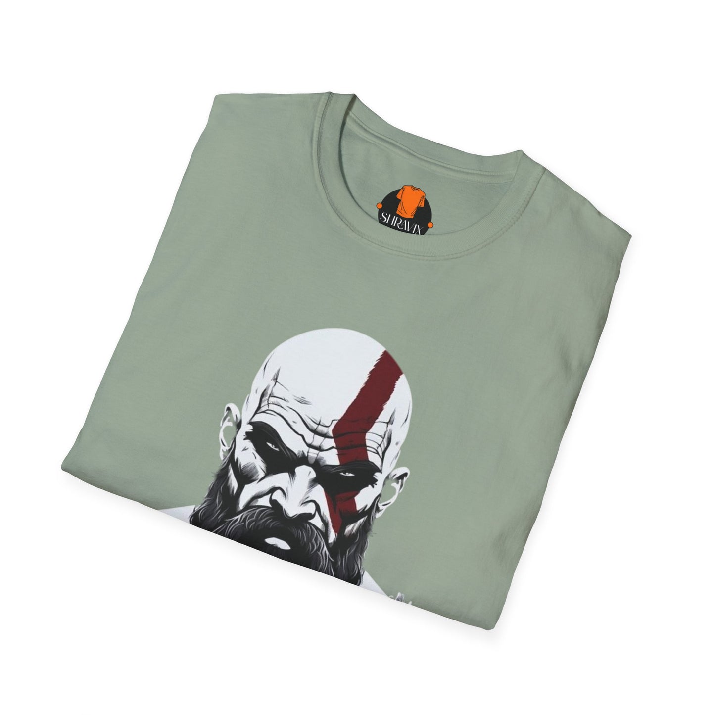 Kratos Inspired Unisex Softstyle T-Shirt, Gaming Tee, Geek Wear, Men's Graphic Tee, Gift for Gamers, Birthday Present, Casual Wear