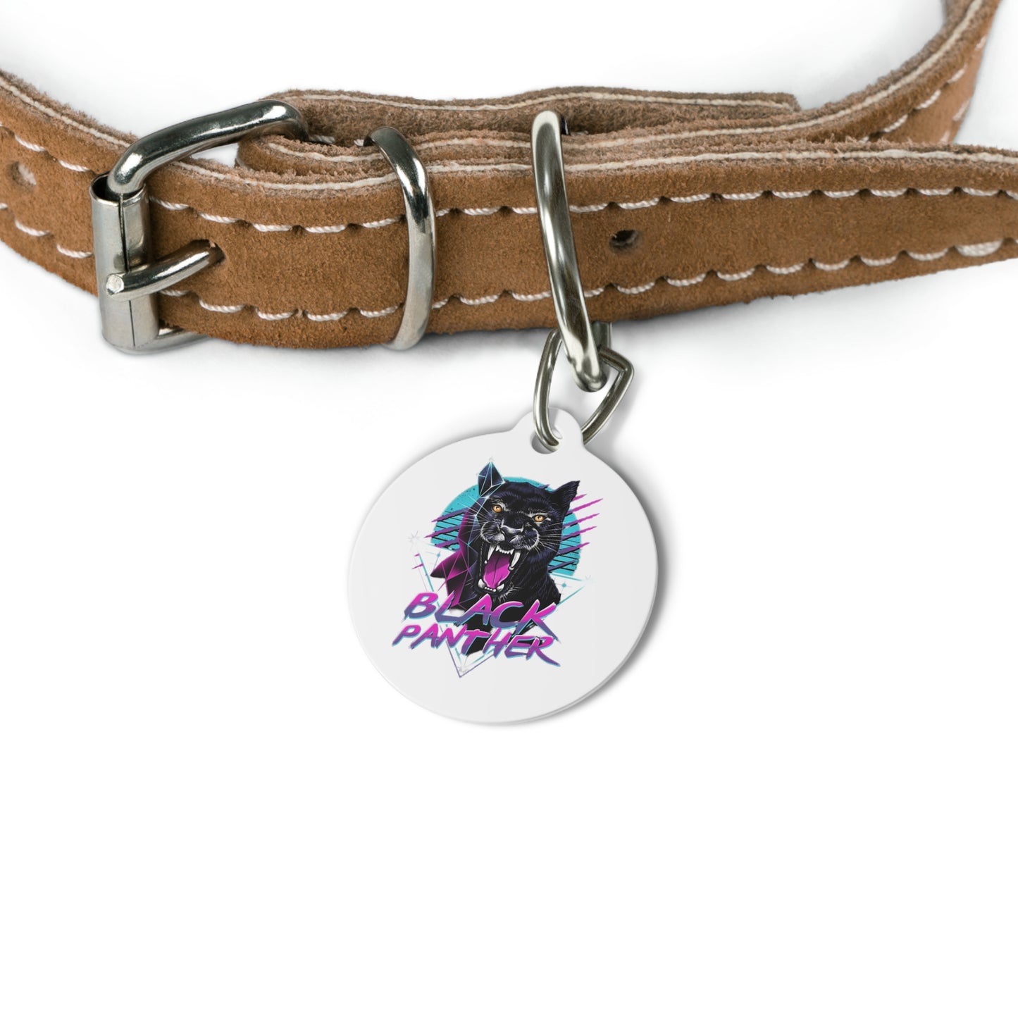 Wild Panther Pet Tag, Personalized Dog Tag, Cat ID Tag, Unique Pet Accessory, Animal Lover Gift, Custom Pet Name Tag