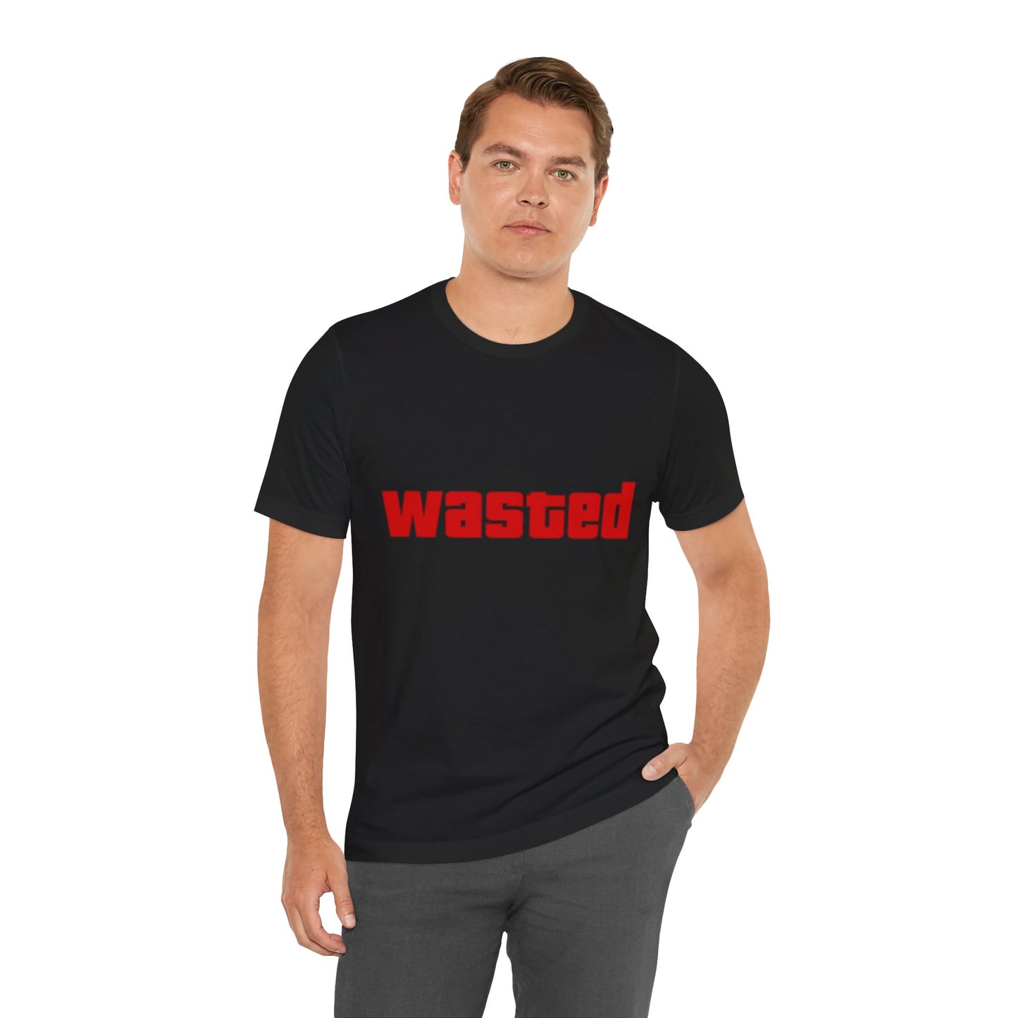 Wasted Graphic Tee - Unisex Short Sleeve Shirt for Party Lovers, Funny Gift, Casual Wear, Comfortable Top, Weekend Vibes and Games