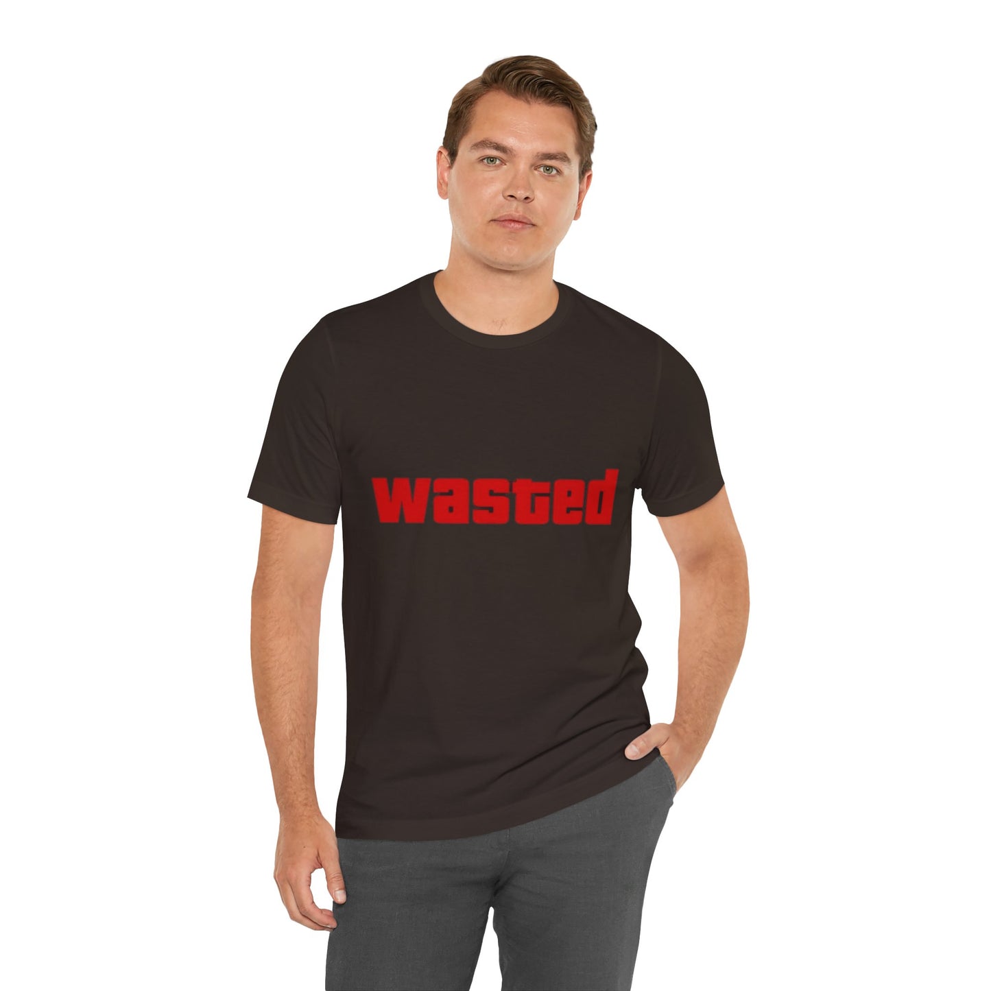 Wasted Graphic Tee - Unisex Short Sleeve Shirt for Party Lovers, Funny Gift, Casual Wear, Comfortable Top, Weekend Vibes and Games