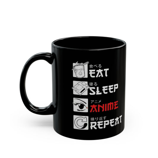 Motivational Coffee Mug - Keep Calm and Anime Repeat, Perfect for Anime Lovers, Gifts for Birthdays, Holidays, Home or Office Decor