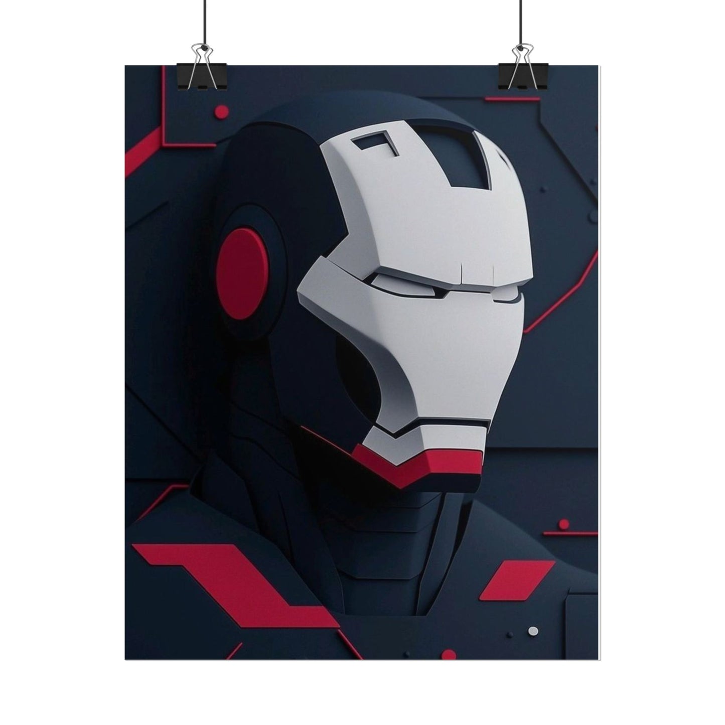 Stylish Wall Art Poster, Modern Home Decor, Geeky Art, Iron-themed Poster, Gift for Fans, Man Cave Decor