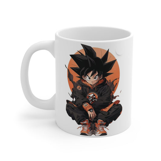 Anime Character Mug, Goku Inspired Coffee Cup, Gift for Anime Lovers, Unique Collectible, Daily Use Mug