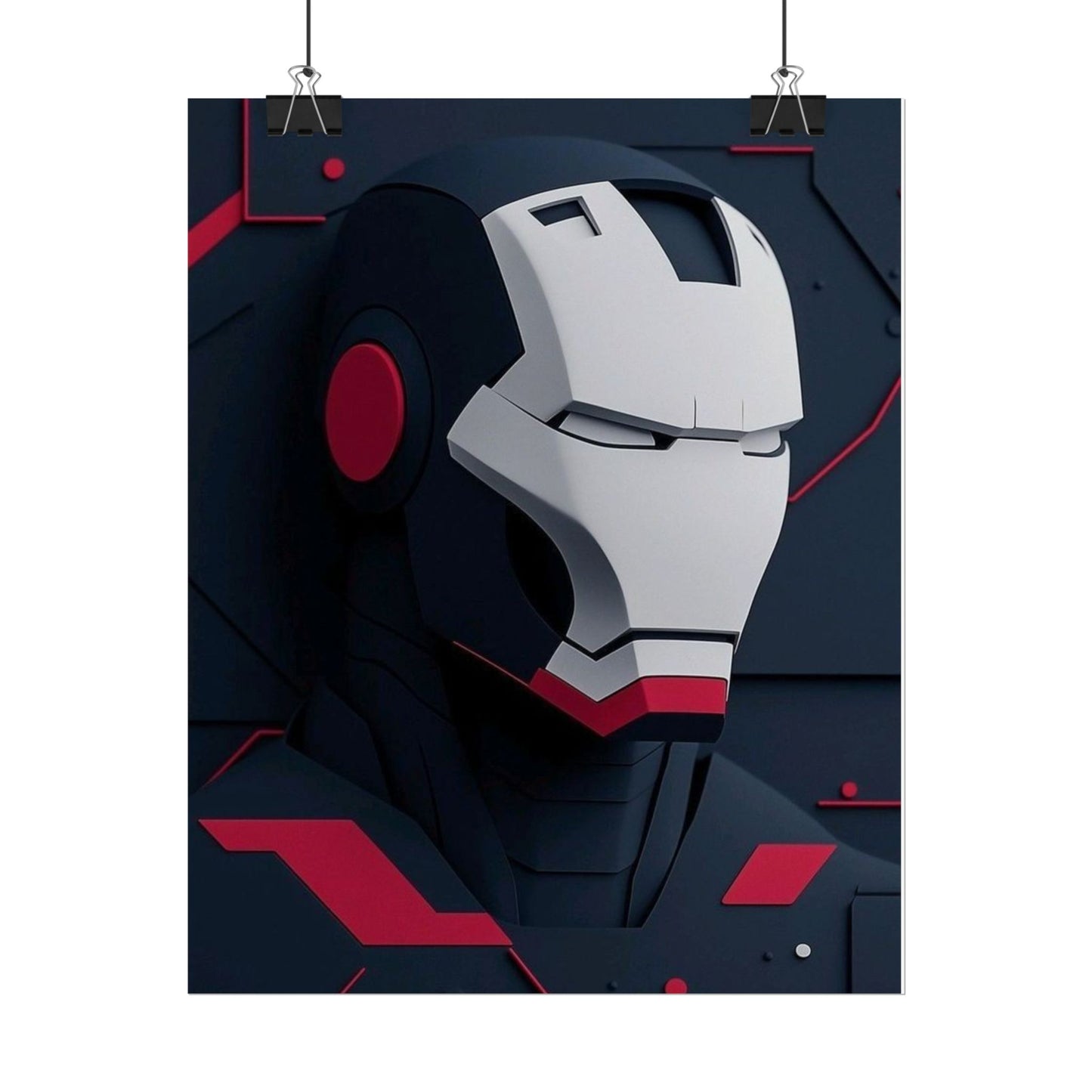 Stylish Wall Art Poster, Modern Home Decor, Geeky Art, Iron-themed Poster, Gift for Fans, Man Cave Decor