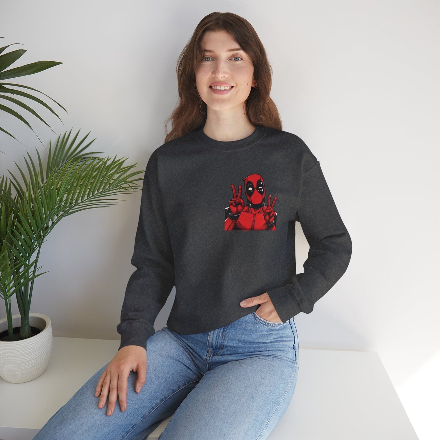 Deadpool Graphic Sweatshirt, Unisex Crewneck Sweatshirt for Comic Fans, Perfect for Casual Wear, Gift for Birthdays, Movie Nights, and [...]