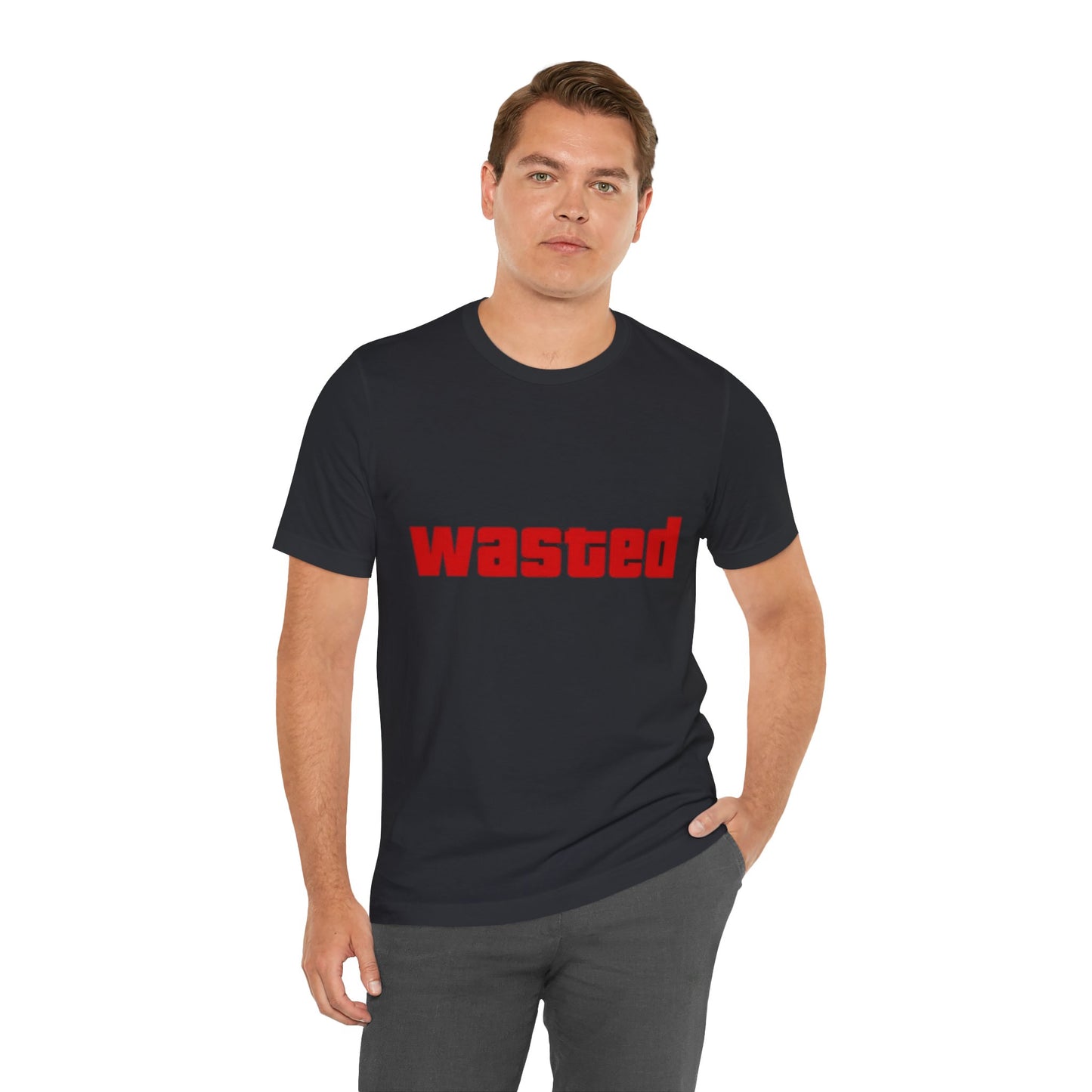 Wasted Graphic Tee - Unisex Short Sleeve Shirt for Party Lovers, Funny Gift, Casual Wear, Comfortable Top, Weekend Vibes and Games