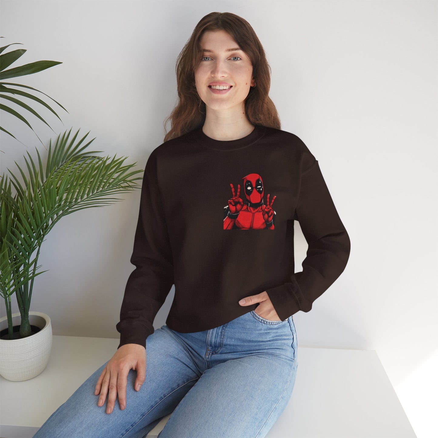 Deadpool Graphic Sweatshirt, Unisex Crewneck Sweatshirt for Comic Fans, Perfect for Casual Wear, Gift for Birthdays, Movie Nights, and [...]