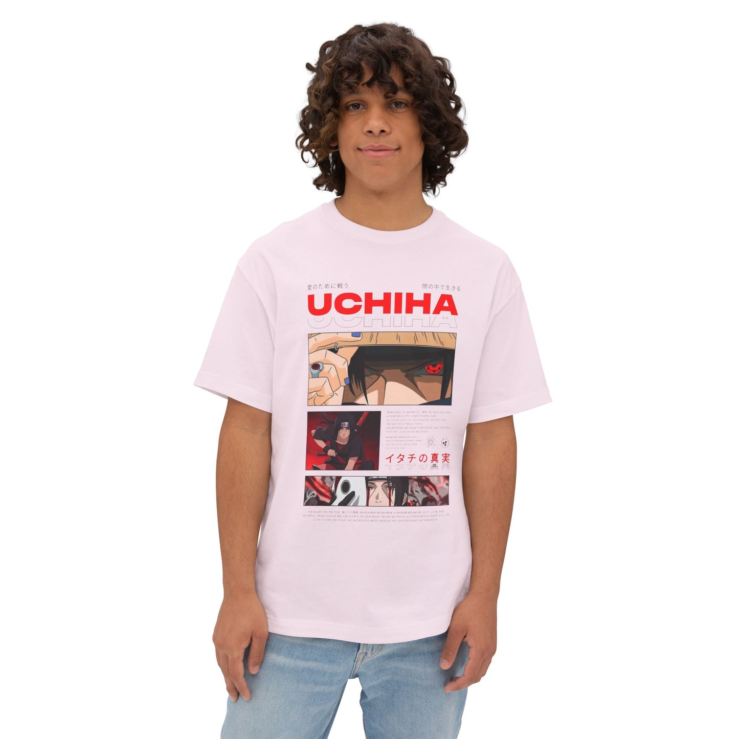 Stylish Uchiha Unisex Oversized Boxy Tee, Anime Fashion Shirt, Casual Wear for Fans, Anime Gift, Streetwear, Graphic Tee