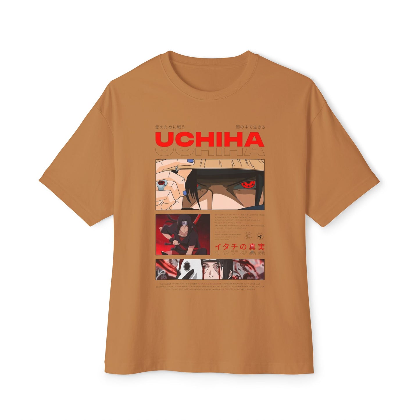 Stylish Uchiha Unisex Oversized Boxy Tee, Anime Fashion Shirt, Casual Wear for Fans, Anime Gift, Streetwear, Graphic Tee