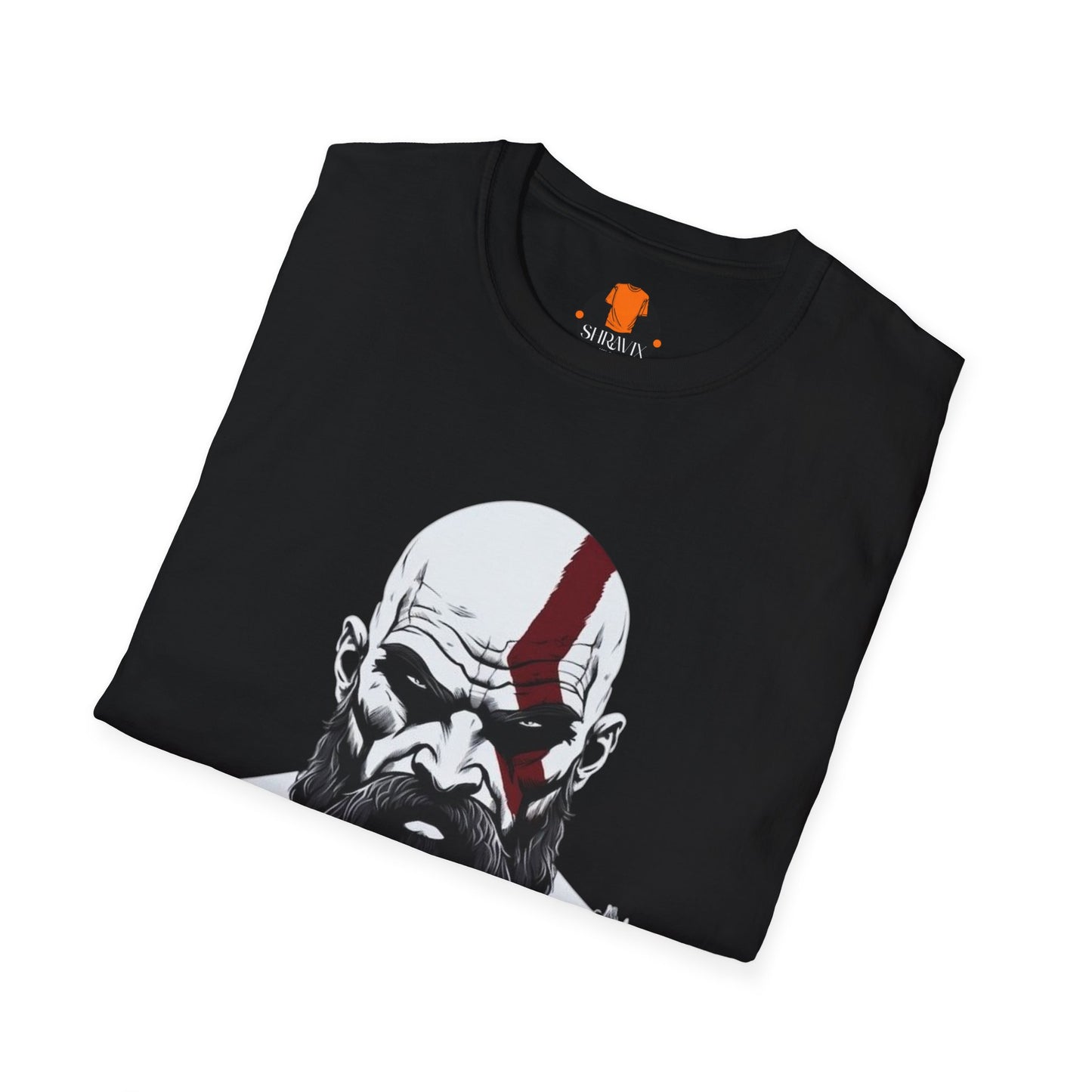 Kratos Inspired Unisex Softstyle T-Shirt, Gaming Tee, Geek Wear, Men's Graphic Tee, Gift for Gamers, Birthday Present, Casual Wear
