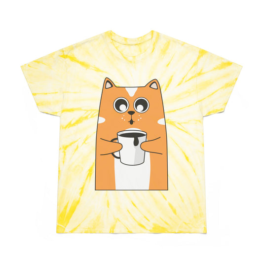 Tie-Dye Cat Tee - Fun & Vibrant Graphic T-Shirt, Summer Style, Gift for Cat Lovers, Unique Tie-Dye Apparel, Casual Wear