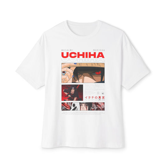 Stylish Uchiha Unisex Oversized Boxy Tee, Anime Fashion Shirt, Casual Wear for Fans, Anime Gift, Streetwear, Graphic Tee