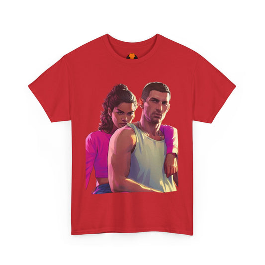 Vice City 6 Legends Tee – Duo Drop Unisex Heavy Cotton Tee, Gamer Shirt, Video Game Apparel, Retro Gaming Merchandise, Unique Gift for Gamers
