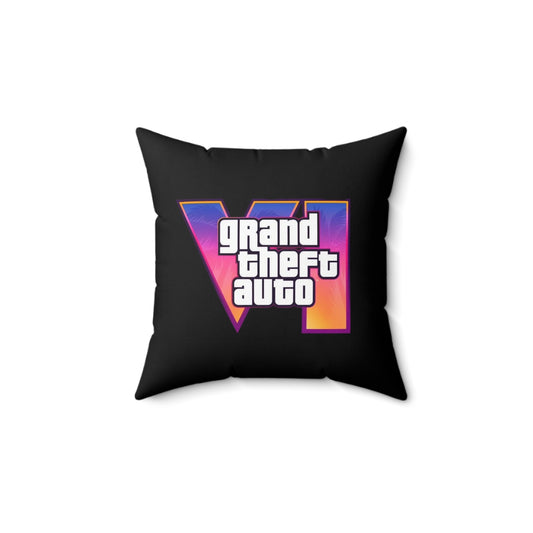 Vice City 6 Pillow – Rest Mode Activated Throw Pillow, Gamer Home Decor, Video Game Fan Gift, Gaming Room Accent, Cozy Pillow