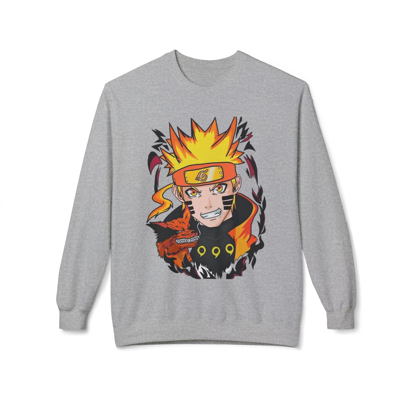 Naruto Inspired Unisex Crewneck Sweatshirt, Anime Sweatshirt, Gift for Fans, Cozy Fleece Pullover, Streetwear, Geek Aesthetic