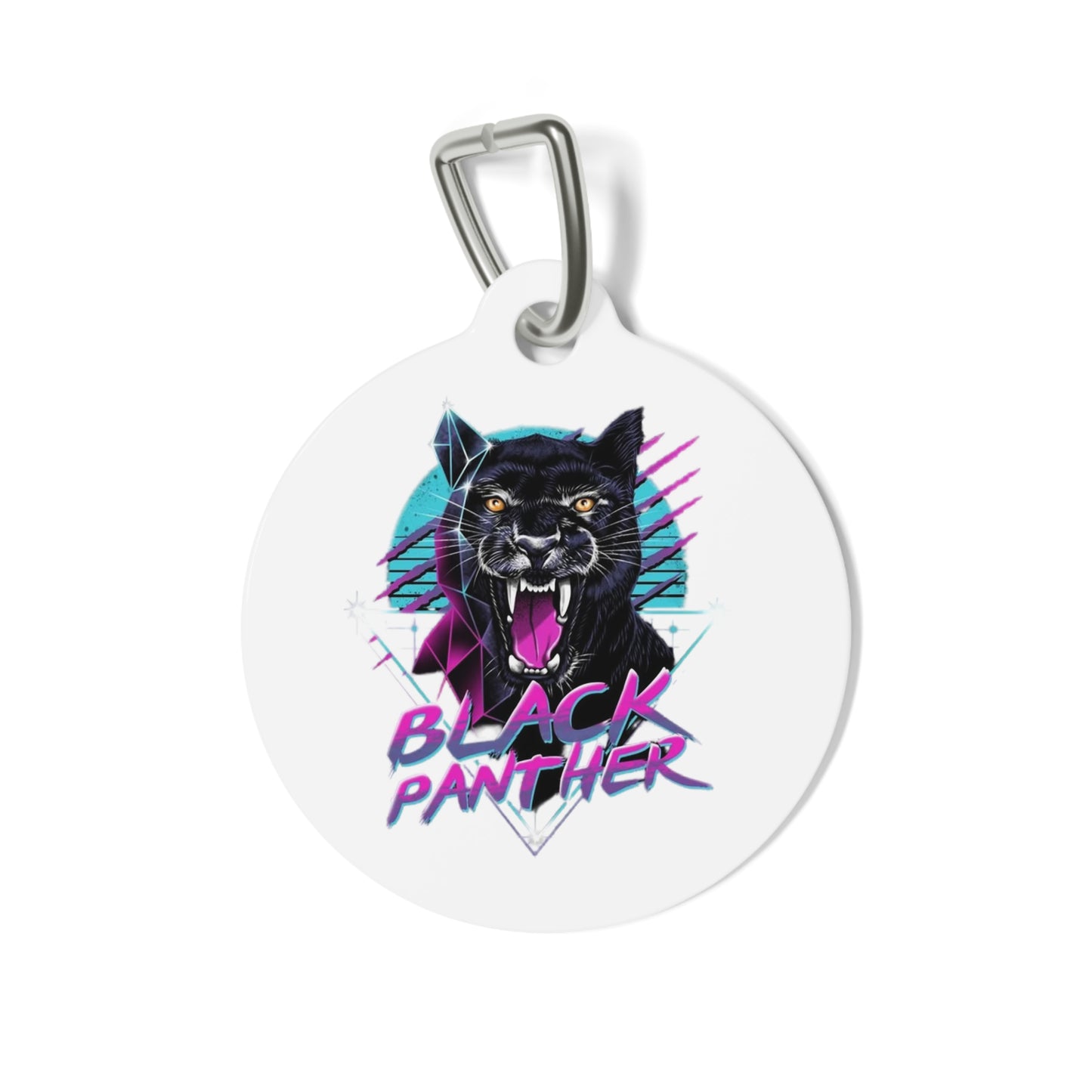 Wild Panther Pet Tag, Personalized Dog Tag, Cat ID Tag, Unique Pet Accessory, Animal Lover Gift, Custom Pet Name Tag