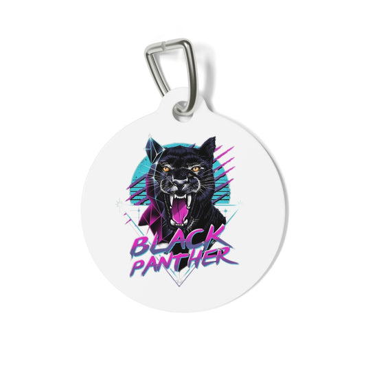 Wild Panther Pet Tag, Personalized Dog Tag, Cat ID Tag, Unique Pet Accessory, Animal Lover Gift, Custom Pet Name Tag
